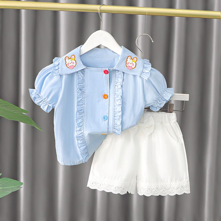 Baby Girl Clothes Sets Summer 2022 New Fashion Infant Suits Straberry Style Cotton Kids Costom 1-4 Years Child Clothing