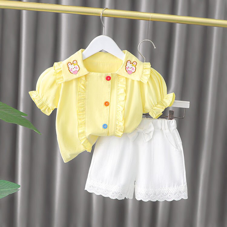 Baby Girl Clothes Sets Summer 2022 New Fashion Infant Suits Straberry Style Cotton Kids Costom 1-4 Years Child Clothing