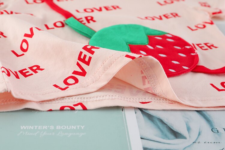 Baby Girl Clothes Sets Summer 2022 New Fashion Infant Suits Straberry Style Cotton Kids Costom 1-4 Years Child Clothing