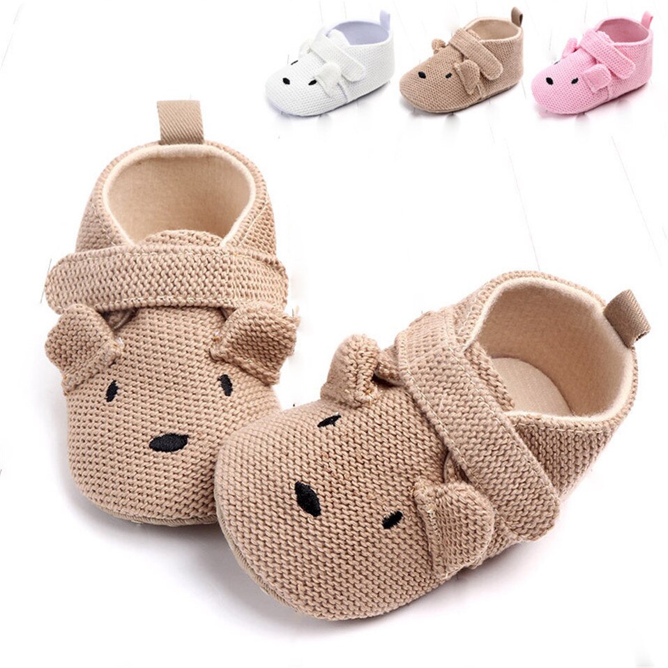 New Arrival Toddler Newborn Baby Boys Girls Animal Crib Shoes Infant Cartoon Soft Sole Non-slip Cute Warm Animal Baby Shoes
