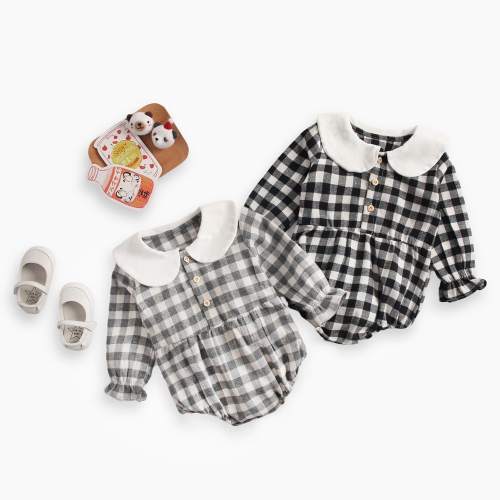 Sanlutoz Princess Newborn Baby Girl Bodysuits Long Sleeve Cotton Baby Clothes Flowers Plaid Cute Sanlutoz Princess Newborn Baby Girl Bodysuits Long Sleeve Cotton Baby Clothes Flowers Plaid Cute