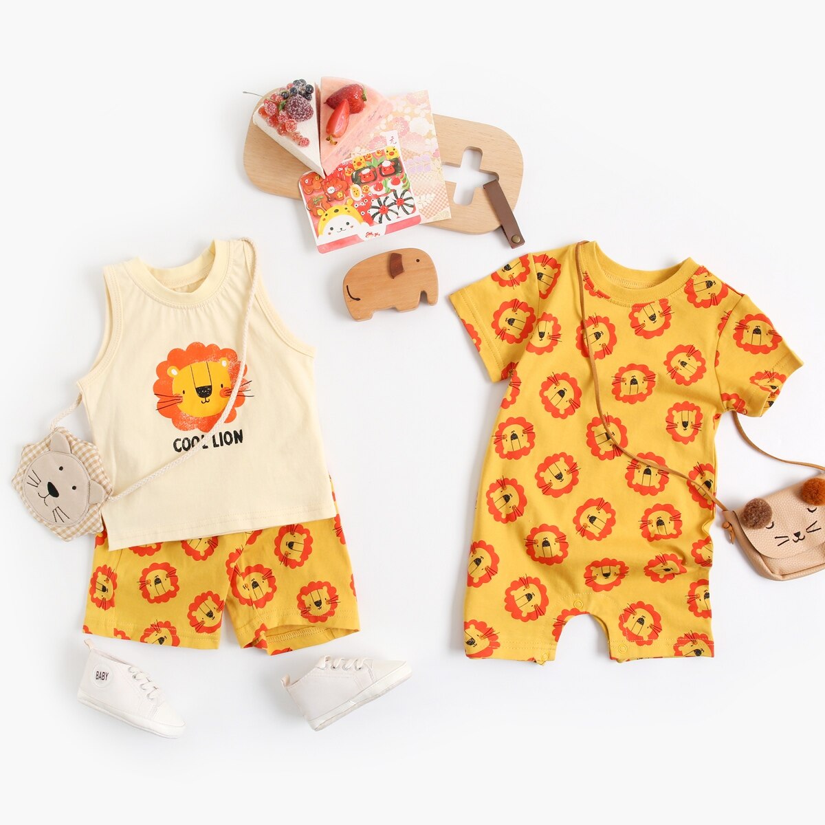 Sanlutoz Baby Boys Girls Clothing Set Cotton Toddler Summer Tops + Shorts Cute Animal 2Pcs Sanlutoz Baby Boys Girls Clothing Set Cotton Toddler Summer Tops + Shorts Cute Animal 2Pcs