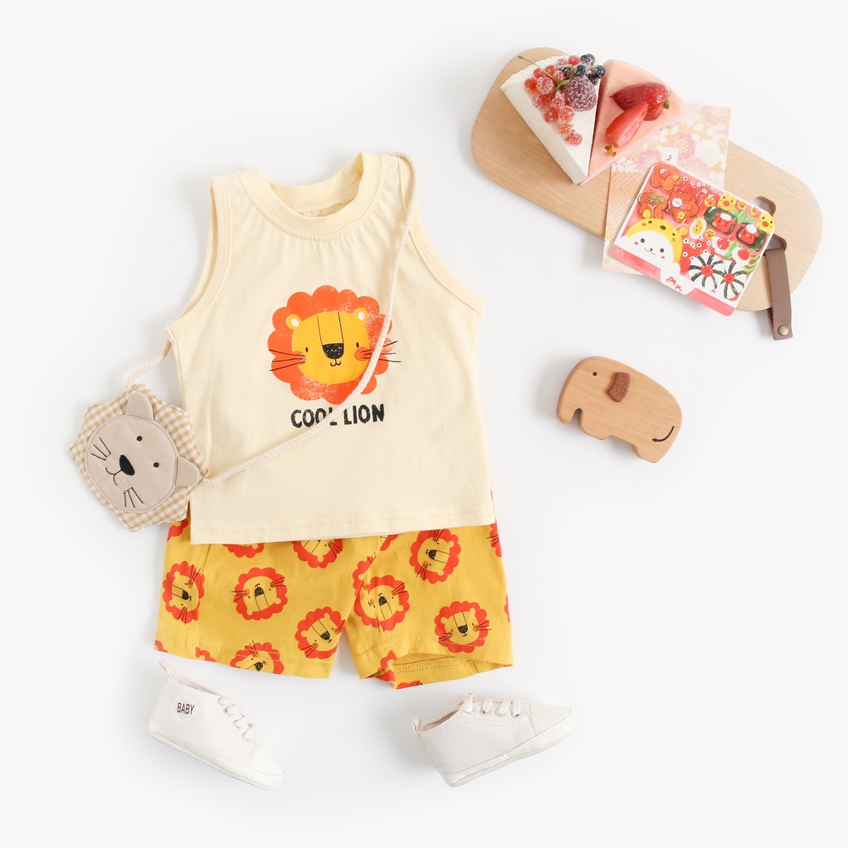 Sanlutoz Baby Boys Girls Clothing Set Cotton Toddler Summer Tops + Shorts Cute Animal 2Pcs Sanlutoz Baby Boys Girls Clothing Set Cotton Toddler Summer Tops + Shorts Cute Animal 2Pcs