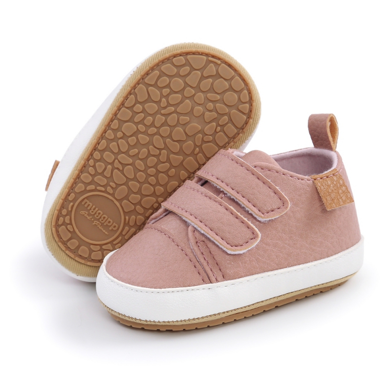 PU Casual Baby Shoes Kids Sneakers Baby Girl Boy Solid Color Kids Shoes Socks Infant Toddler Non Slip Sports Shoes