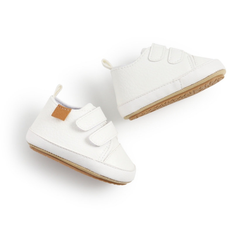PU Casual Baby Shoes Kids Sneakers Baby Girl Boy Solid Color Kids Shoes Socks Infant Toddler Non Slip Sports Shoes