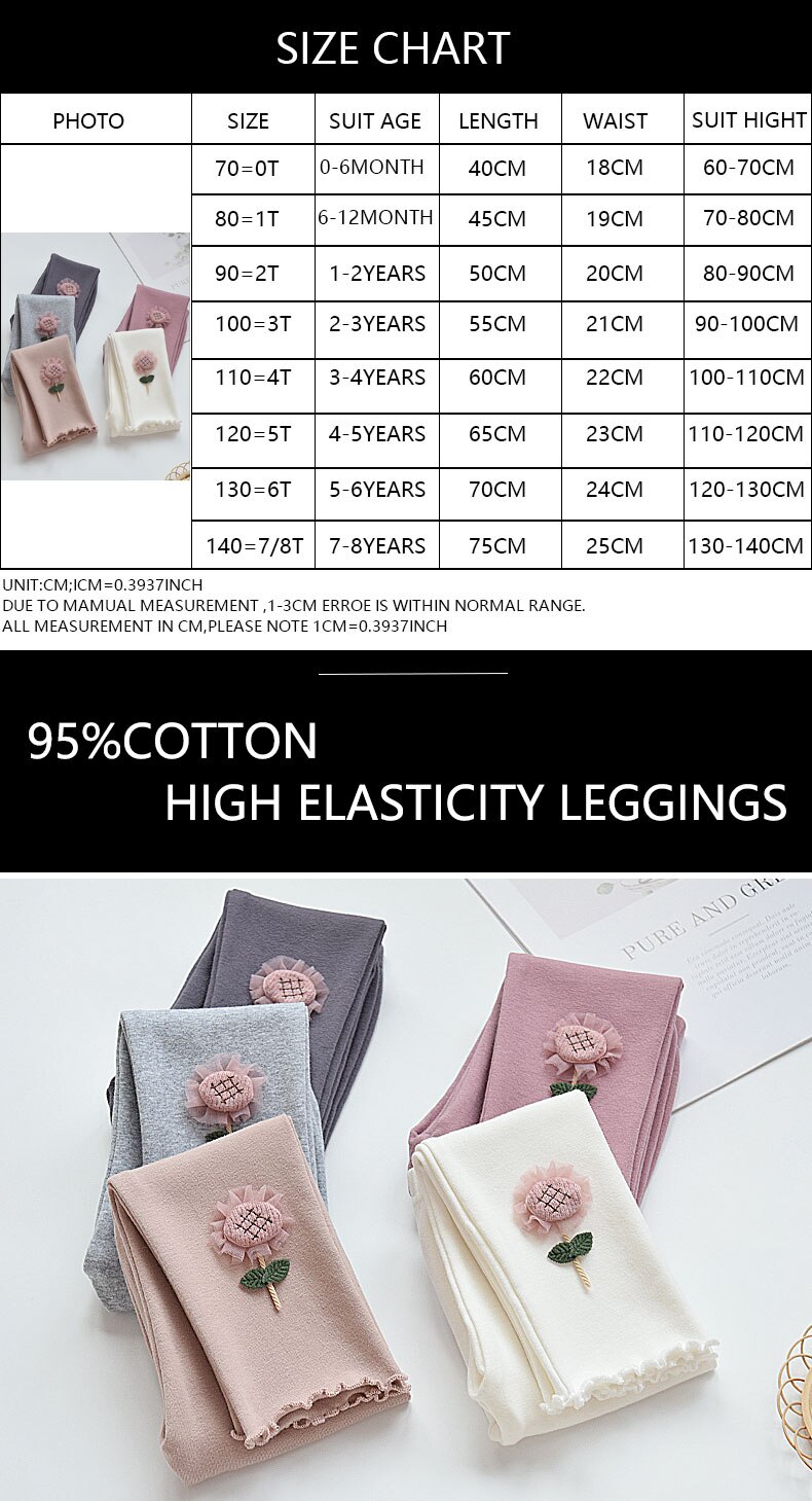 Spring Solid Kid Leggings Girl Thin Tights Sweatpants 2+y Child Casual Ankle Length Pants Autumn Toddler Skinny Cropped Trousers