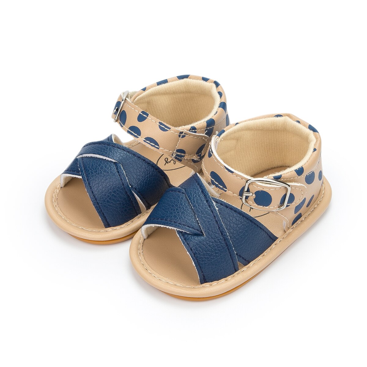 KIDSUN 2022 New Baby Summer Shoes Boys Girls Sandals Infant Non-slip Soft Sole Flat Leather Comfort Toddler First Walkers