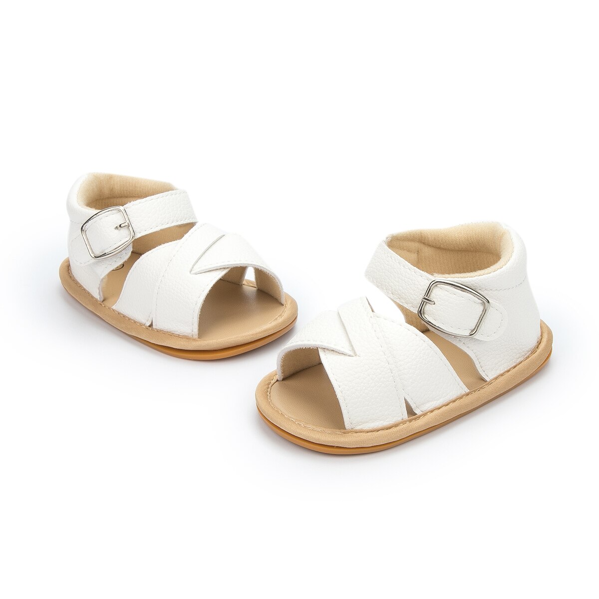 KIDSUN 2022 New Baby Summer Shoes Boys Girls Sandals Infant Non-slip Soft Sole Flat Leather Comfort Toddler First Walkers