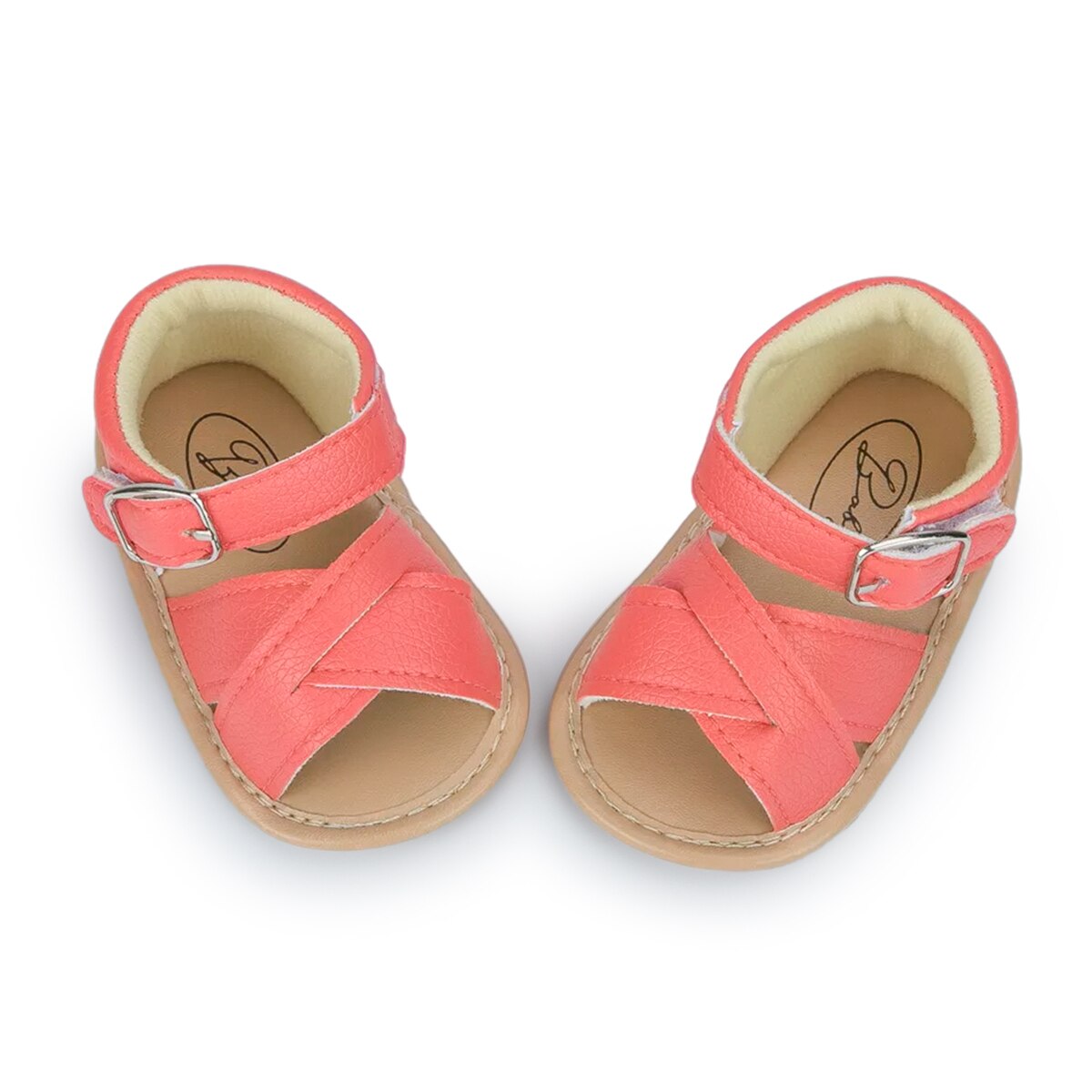 KIDSUN 2022 New Baby Summer Shoes Boys Girls Sandals Infant Non-slip Soft Sole Flat Leather Comfort Toddler First Walkers