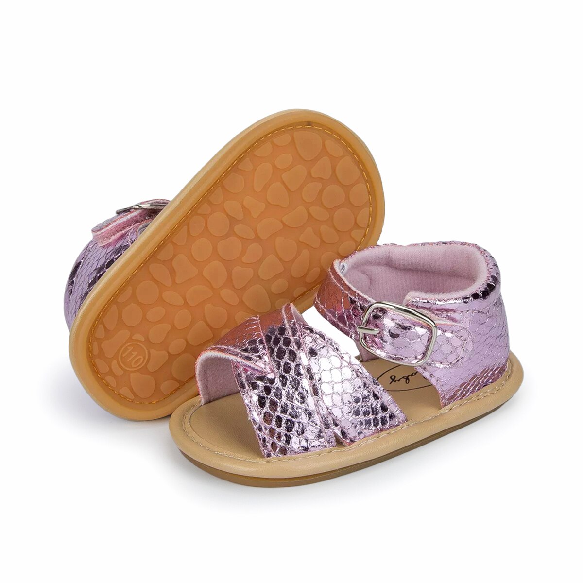 KIDSUN 2022 New Baby Summer Shoes Boys Girls Sandals Infant Non-slip Soft Sole Flat Leather Comfort Toddler First Walkers