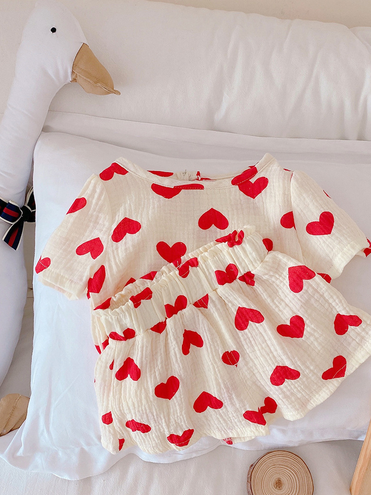 Kids Girls Clothes Outfits Infant Girl Clothes Baby Girl Outfit Toddler Boy Summer Clothes 2 Piece Set Homewear Pajama Suit