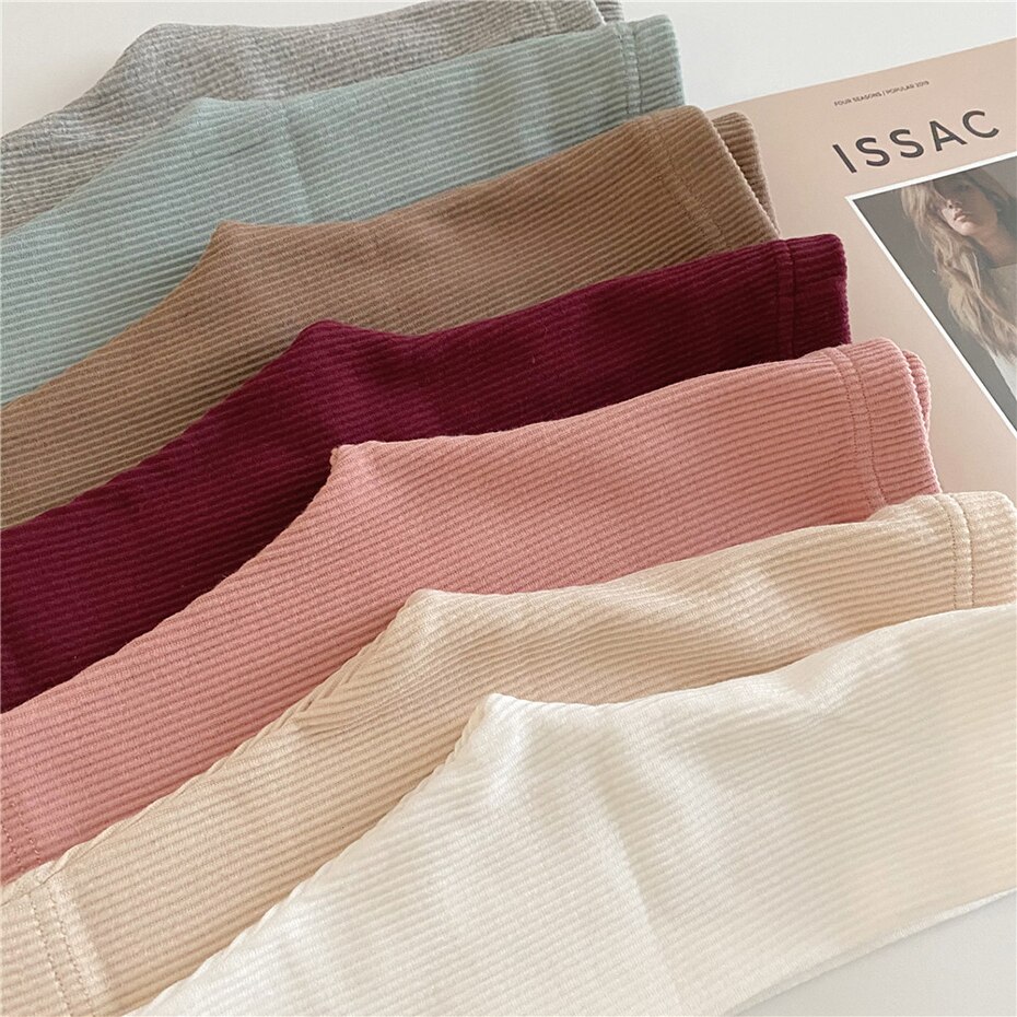 2023 Spring Baby Girl Legging Cotton Baby Boys Ribbed Leggings Striped Kids Pants Children Casual Trousers