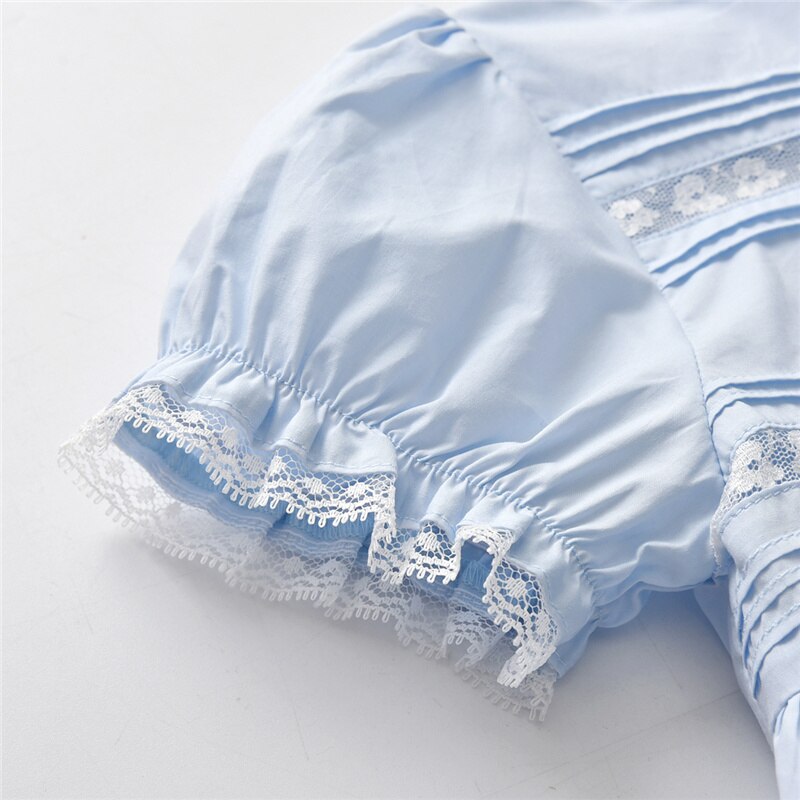 Children Spanish Dresses Hand Made Embroidered Flowers Lace Baby Girl Frock Kids Cotton White Baptism Dress Outfit Birthday Robe