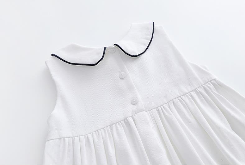 2023 Spanish Baby Dresses For Girls Kids Embroidery Sleeveless Dress Summer Childrens Boutique Clothing Toddler Cotton Vestidos
