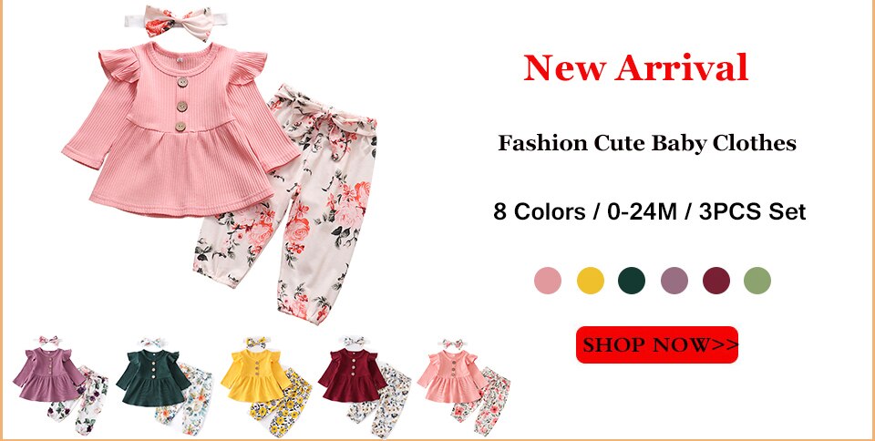 Newborn Baby Girl Clothes Set Summer Solid Color Short Sleeve Romper Flower Shorts Headband 3Pcs Outfit New Born Infant Clothing