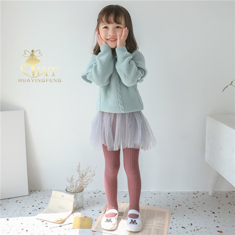 Children Tights Baby Girl Pantyhose Cotton Knitted Infant Girl Newborn Kids Stocking Toddler Pantyhose Casual Pants