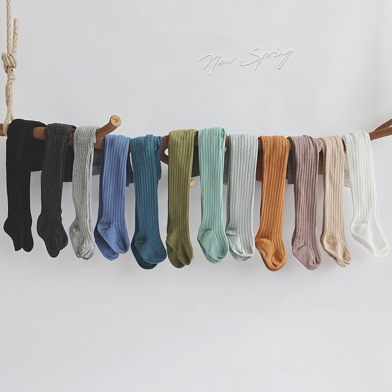 Children Tights Baby Girl Pantyhose Cotton Knitted Infant Girl Newborn Kids Stocking Toddler Pantyhose Casual Pants