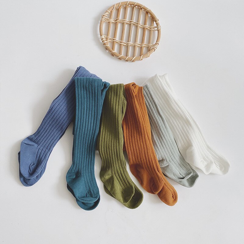 Children Tights Baby Girl Pantyhose Cotton Knitted Infant Girl Newborn Kids Stocking Toddler Pantyhose Casual Pants