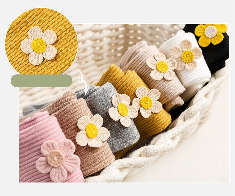 Kids Girls Cotton Tights Princess Flower Baby Girls One-Piece Pantyhose Children Spring Autumn Warm Legging Pants Lace Stocking