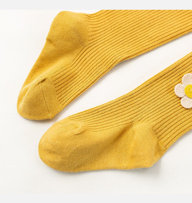 Kids Girls Cotton Tights Princess Flower Baby Girls One-Piece Pantyhose Children Spring Autumn Warm Legging Pants Lace Stocking