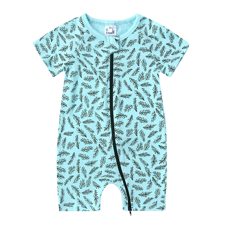 Zipper Short Seelve Baby Girls Rompers Unisex Cotton Cartoon Baby Clothes Summer Newborn Romper Toddler Costume 3-24 Months