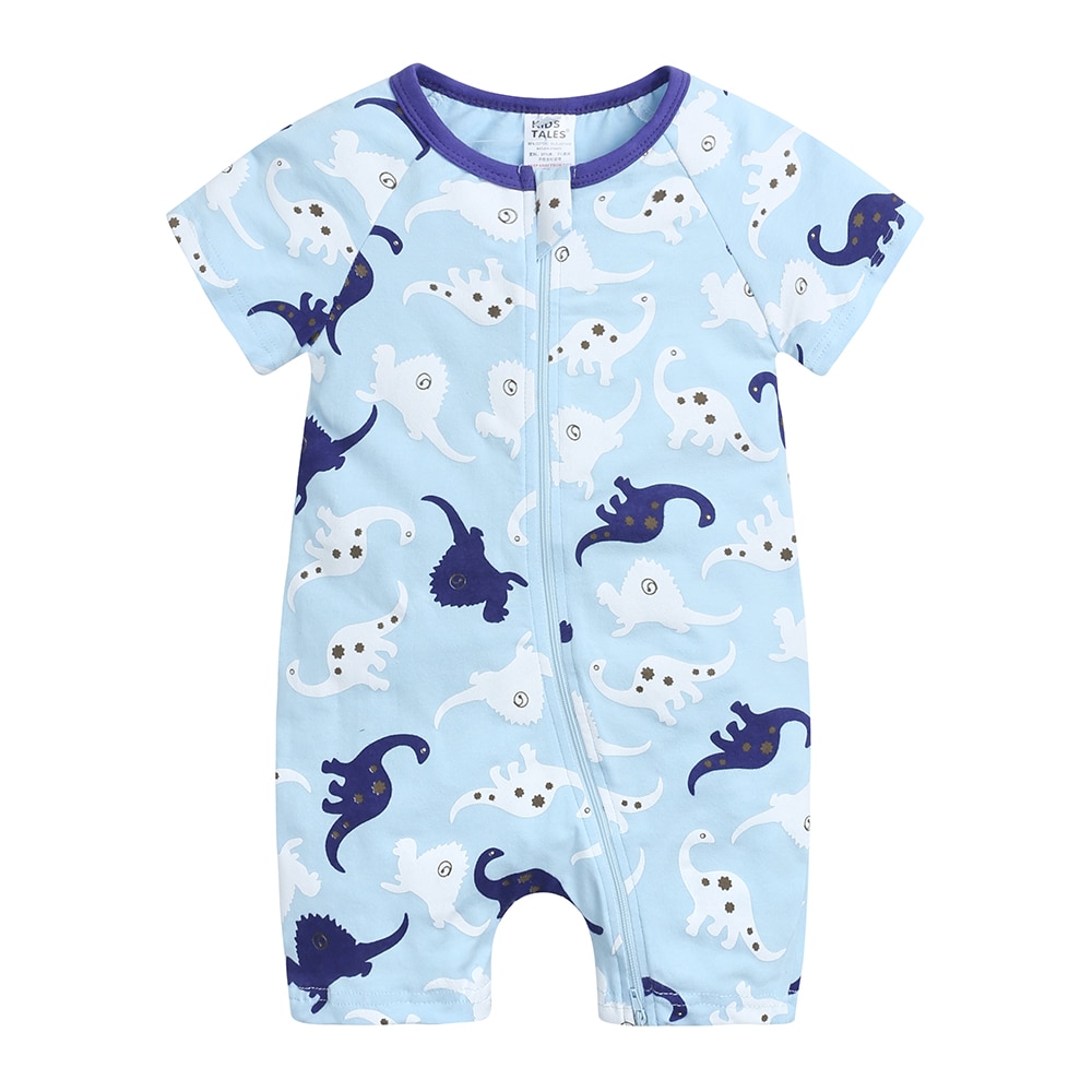 Cartoon Print Baby Romper Fashion Toddler Girl Summer Clothes Cotton Zipper Short Sleeve Newborn Boys Rompers 3-24 Months Cartoon Print Baby Romper Fashion Toddler Girl Summer Clothes Cotton Zipper Short Sleeve Newborn Boys Rompers 3-24 Months