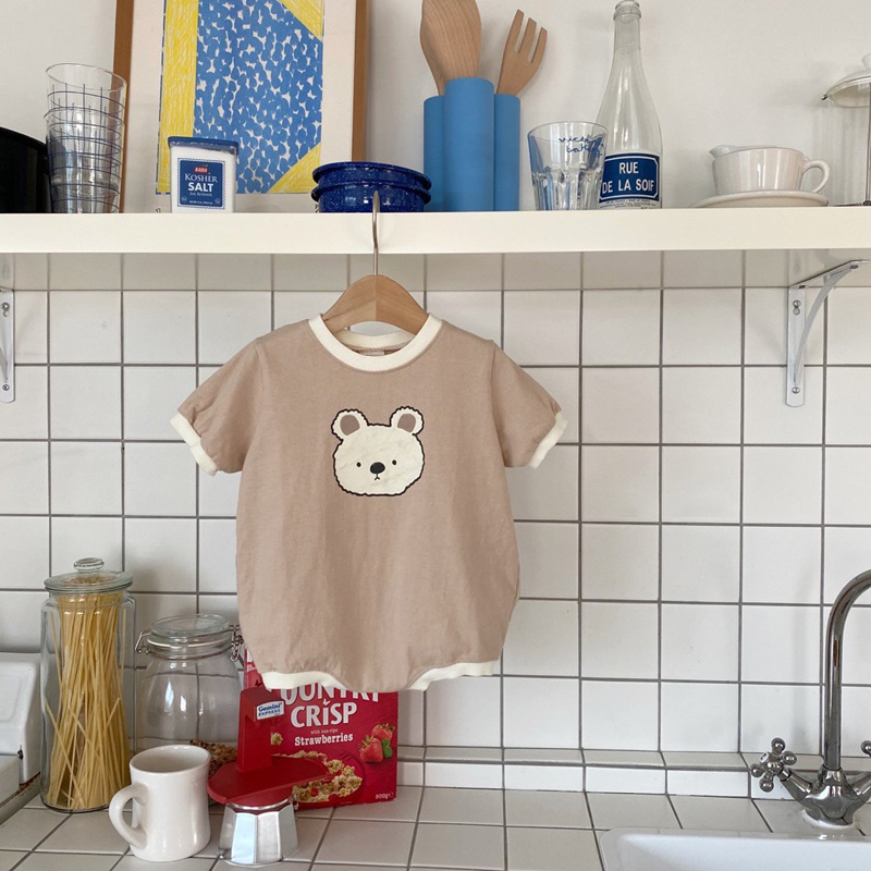 Korea 2023 Summer Newborn Baby Girl Boys Rabbit Casual T shirt Romper Bodysuits Jumpsuit Toddler Boy Clothing Cotton One-pieces