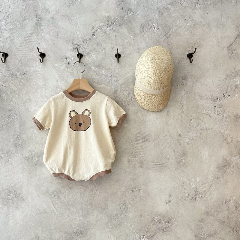 Korea 2023 Summer Newborn Baby Girl Boys Rabbit Casual T shirt Romper Bodysuits Jumpsuit Toddler Boy Clothing Cotton One-pieces