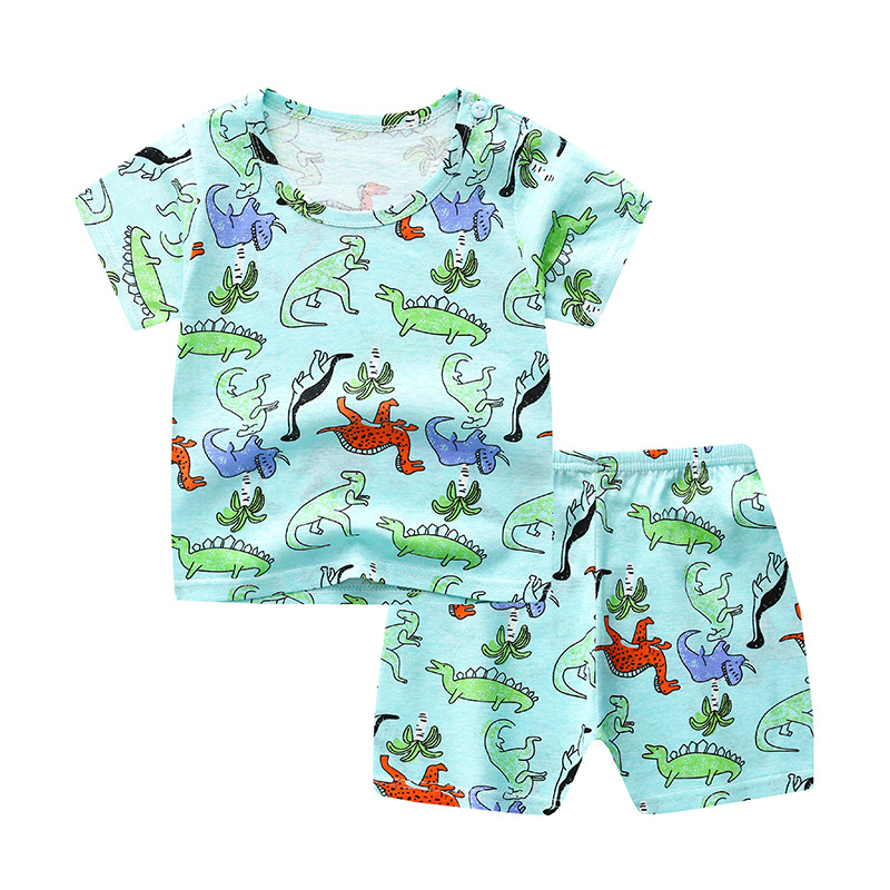 Baby Boys Girls Cartoon 100% Cotton Kids T-shirts Set Summer Newborn Infant Sports 2 Piece Set T Shirt Toddler Girl Clothes Sets