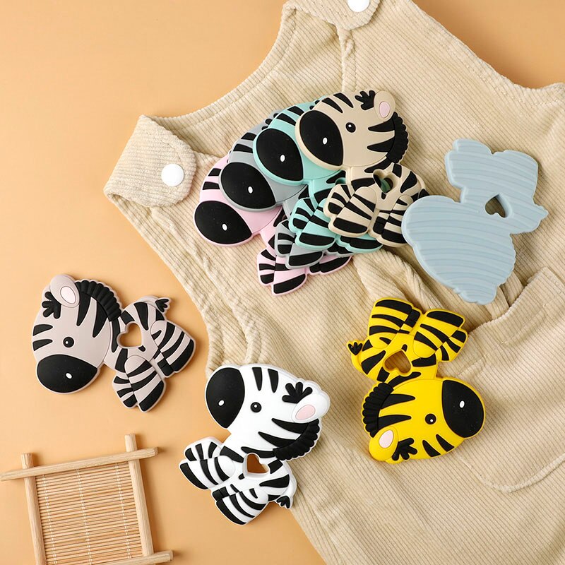 1Pc New Baby Silicone Teether BPA-Free Cartoon Bird Bee Baby Necklace Pendant Silicone Teether Baby Teeth Care Chewing Toy