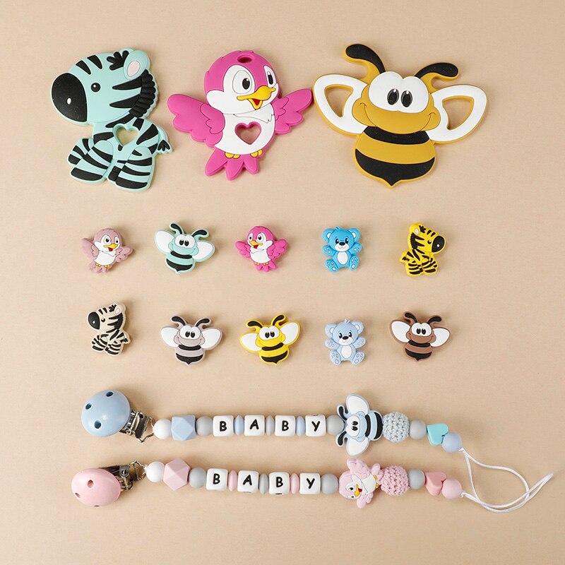 1Pc New Baby Silicone Teether BPA-Free Cartoon Bird Bee Baby Necklace Pendant Silicone Teether Baby Teeth Care Chewing Toy 1Pc New Baby Silicone Teether BPA-Free Cartoon Bird Bee Baby Necklace Pendant Silicone Teether Baby Teeth Care Chewing Toy