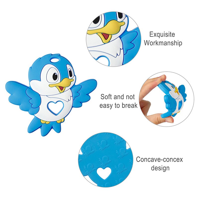 1Pc New Baby Silicone Teether BPA-Free Cartoon Bird Bee Baby Necklace Pendant Silicone Teether Baby Teeth Care Chewing Toy 1Pc New Baby Silicone Teether BPA-Free Cartoon Bird Bee Baby Necklace Pendant Silicone Teether Baby Teeth Care Chewing Toy