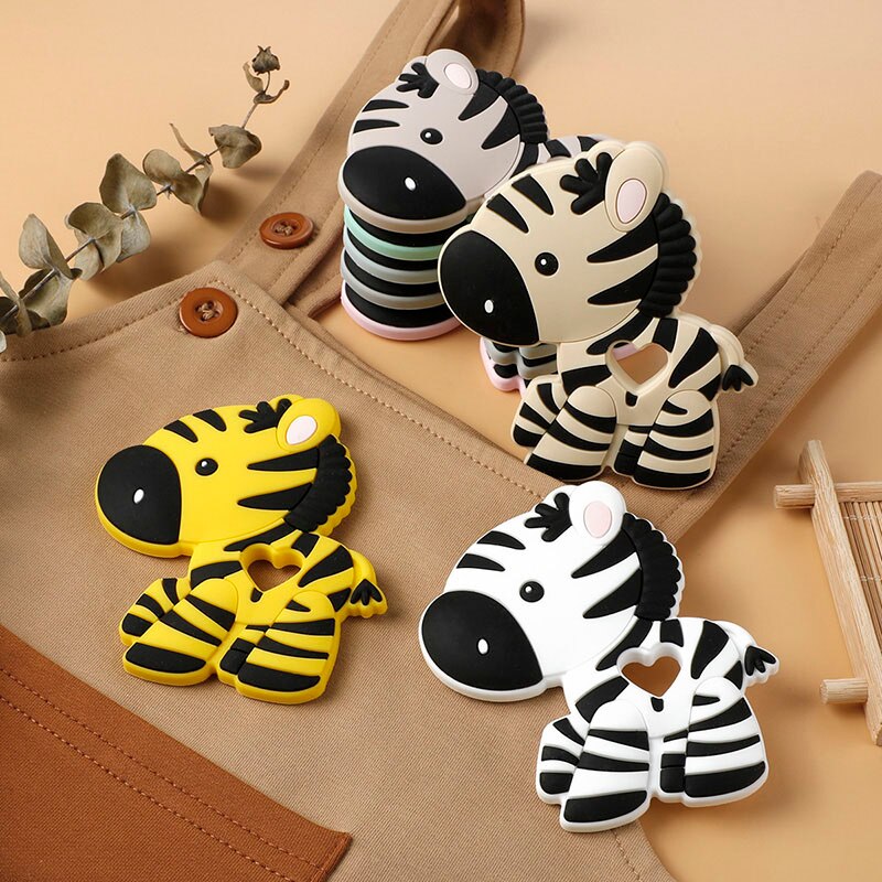 1Pc New Baby Silicone Teether BPA-Free Cartoon Bird Bee Baby Necklace Pendant Silicone Teether Baby Teeth Care Chewing Toy