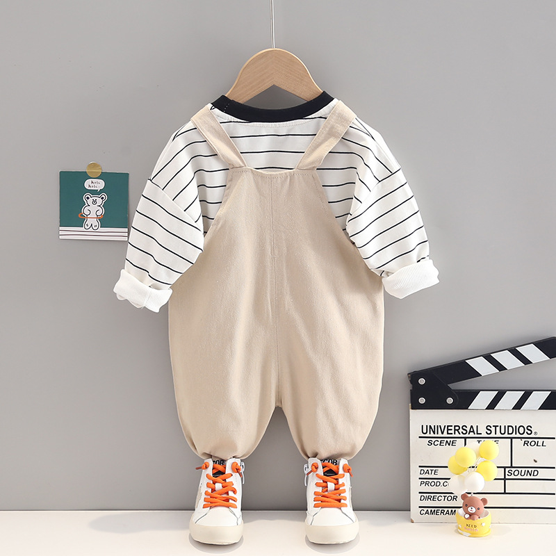 Children's Clothing Baby Long Sleeve Two Piece Set 1-4 Year Old Girl Spring and Autumn New Cartoon Leisure Sports Suit T-shirt