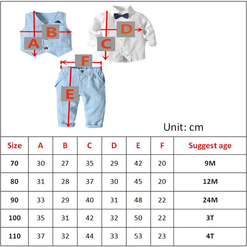 Kid Boy Formal Birthday Outfit Suit Toddler Gentleman Wedding Striped Vest Shirt 1-6 Years Baby Pants Boys Ceremony Outerwear Kid Boy Formal Birthday Outfit Suit Toddler Gentleman Wedding Striped Vest Shirt 1-6 Years Baby Pants Boys Ceremony Outerwear