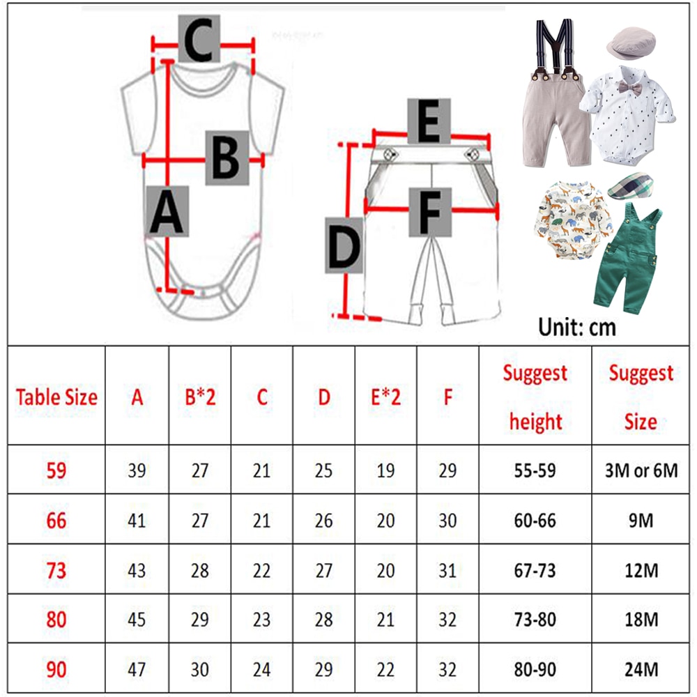 Baby Suits Newborn Boy Clothes Romper + Vest + Hat Formal Clothing Outfit Party Bow Tie Children Toddler Birthday Dress 0- 24 M Baby Suits Newborn Boy Clothes Romper + Vest + Hat Formal Clothing Outfit Party Bow Tie Children Toddler Birthday Dress 0- 24 M