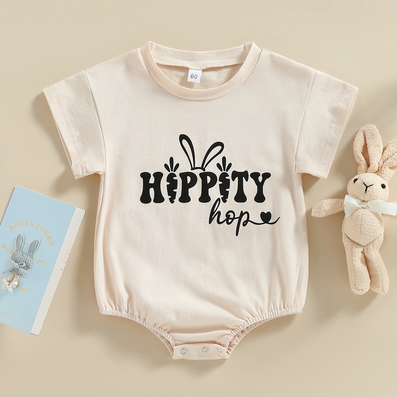 Lovely Summer Newborn Baby Boys Girls Easter Rompers Clothes 0-18M Letter Print Short Sleeve O-neck Bodysuits Jumpsuits Overalls Lovely Summer Newborn Baby Boys Girls Easter Rompers Clothes 0-18M Letter Print Short Sleeve O-neck Bodysuits Jumpsuits Overalls