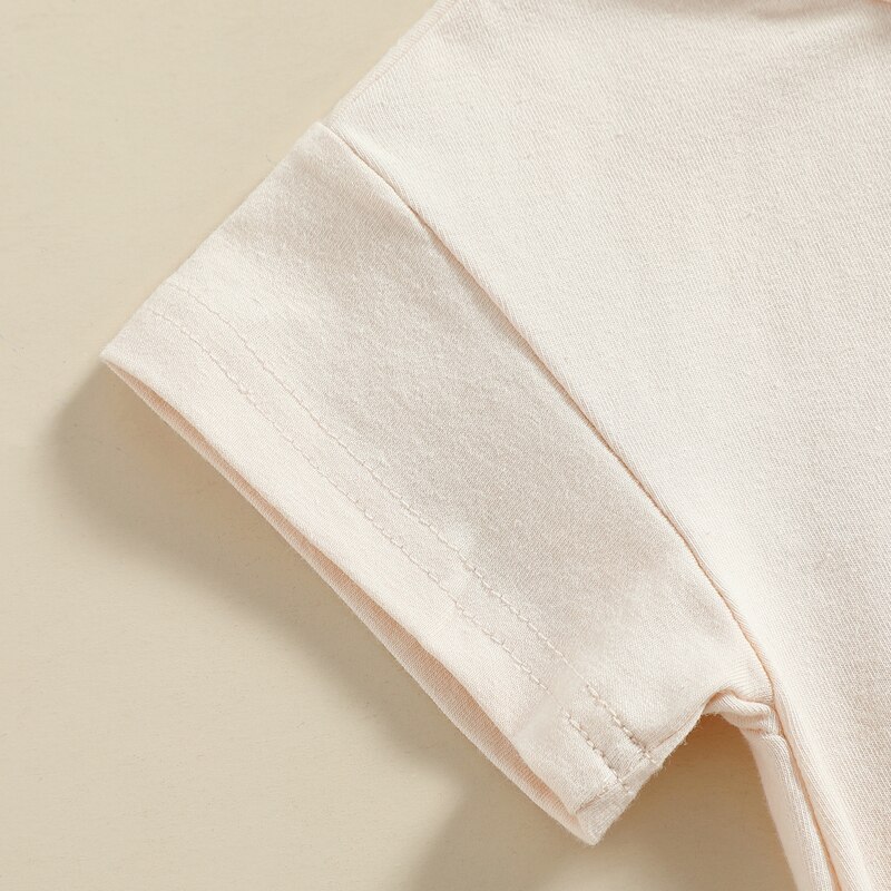 Lovely Summer Newborn Baby Boys Girls Easter Rompers Clothes 0-18M Letter Print Short Sleeve O-neck Bodysuits Jumpsuits Overalls