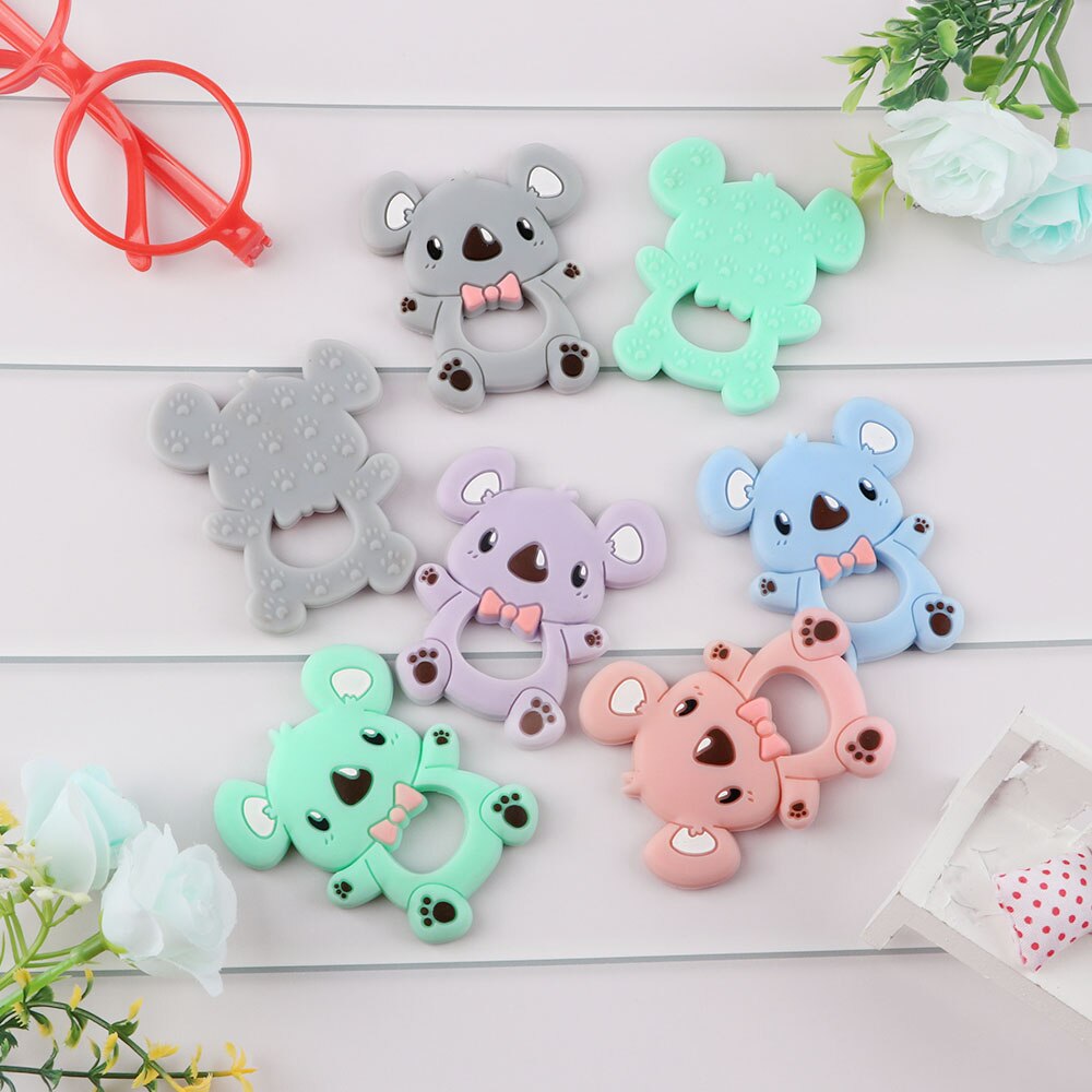 Kovict Animals Silicone Teether Beads Clips DIY Pacifier Chain Clips For Baby Teething Beads Jewelry Pendant Baby Molar Toys Kovict Animals Silicone Teether Beads Clips DIY Pacifier Chain Clips For Baby Teething Beads Jewelry Pendant Baby Molar Toys