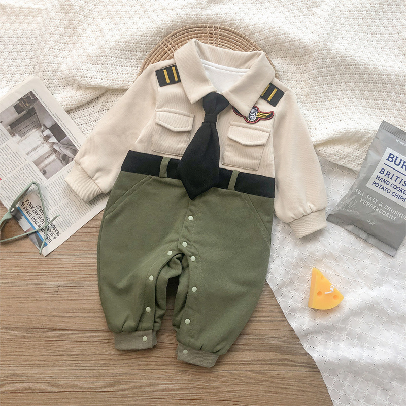 New Autumn Family Matching Outfits for Baby Girl Boy Long Slevees Tie Dress+Turn-down Collar Romper Sister Brother Clothes E2266