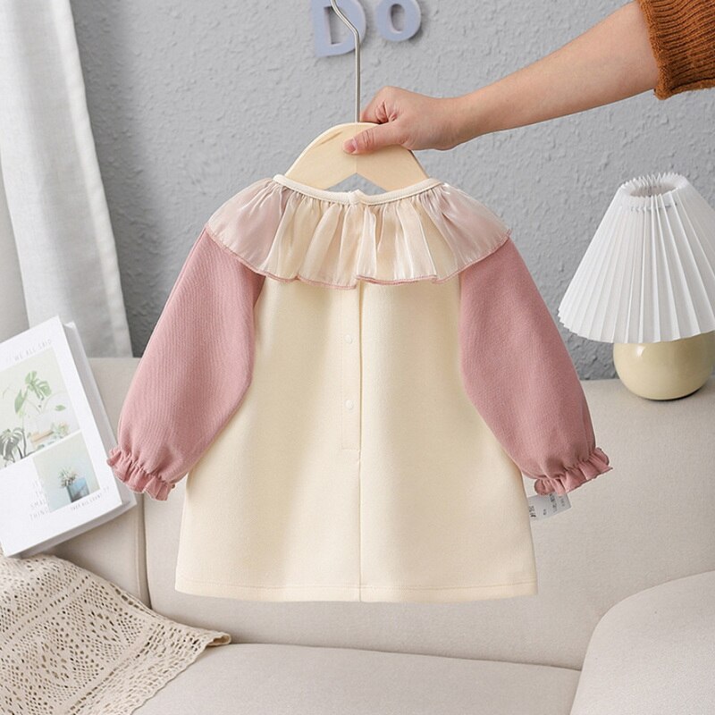 2022 Spring Family Matching Sister Clothes Long Sleeves Pink Rabbit Romper+Princess Baby Dress Twins Cute Clothes Outfits E9152 2022 Spring Family Matching Sister Clothes Long Sleeves Pink Rabbit Romper+Princess Baby Dress Twins Cute Clothes Outfits E9152