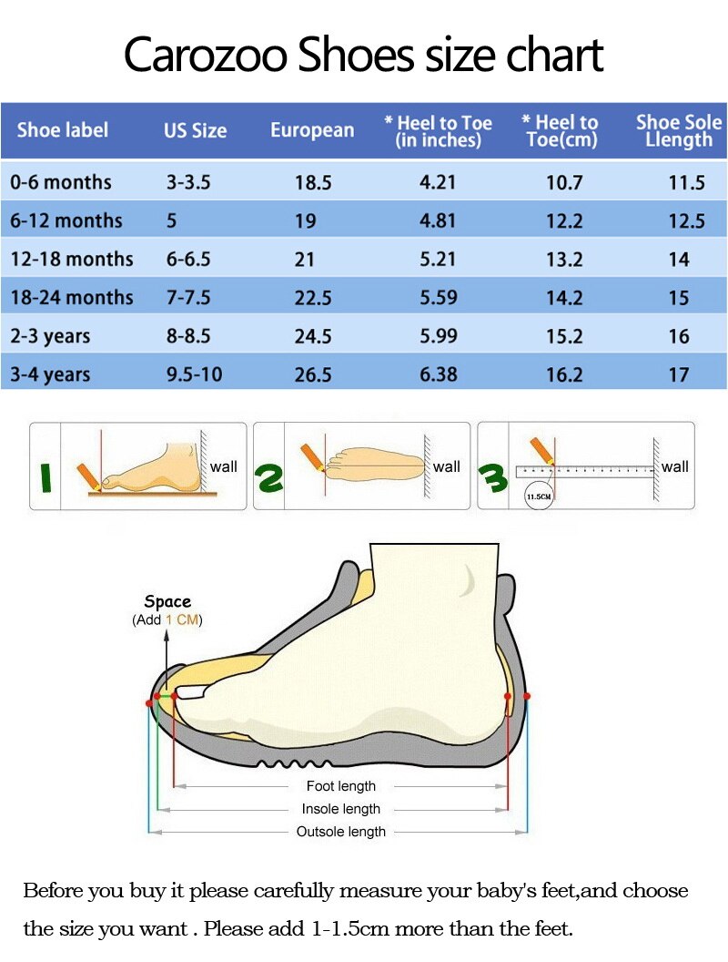 Carozoo Girl Boy Shoes Soft Sheepskin Leather Shoes Skid-Proof Soft Soled Shoes Newborn Baby First Walkers Shoe Fit 0-24 Monther