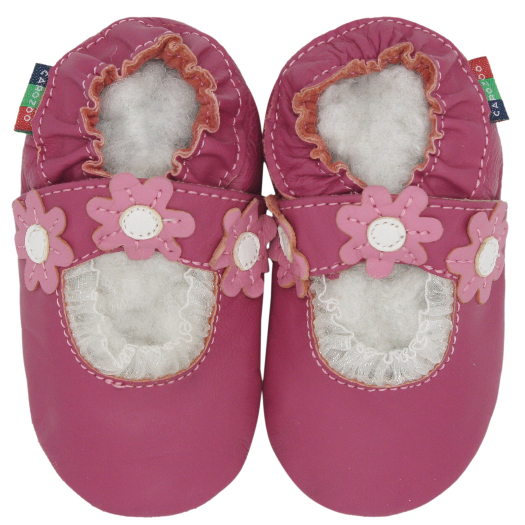 Carozoo Girl Boy Shoes Soft Sheepskin Leather Shoes Skid-Proof Soft Soled Shoes Newborn Baby First Walkers Shoe Fit 0-24 Monther