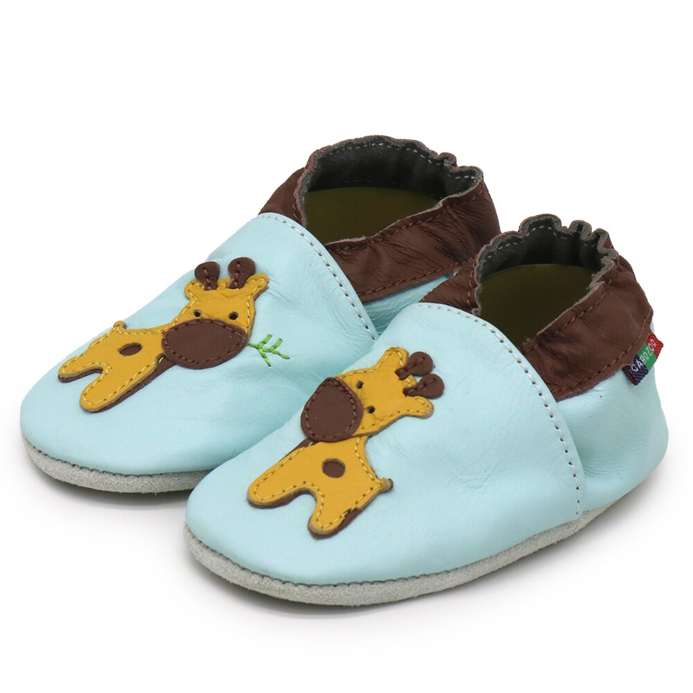 Carozoo Girl Boy Shoes Soft Sheepskin Leather Shoes Skid-Proof Soft Soled Shoes Newborn Baby First Walkers Shoe Fit 0-24 Monther