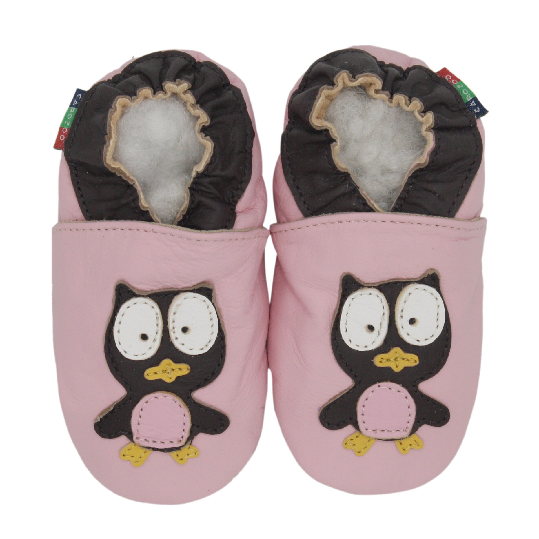 Carozoo Girl Boy Shoes Soft Sheepskin Leather Shoes Skid-Proof Soft Soled Shoes Newborn Baby First Walkers Shoe Fit 0-24 Monther