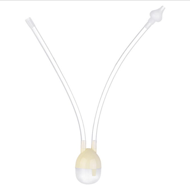 Newborn Baby Nasal Aspirator Mouth Suction Type Nasal Absorption Cleaner for Infant Anti-reflux Silicone Booger Suction Pipe
