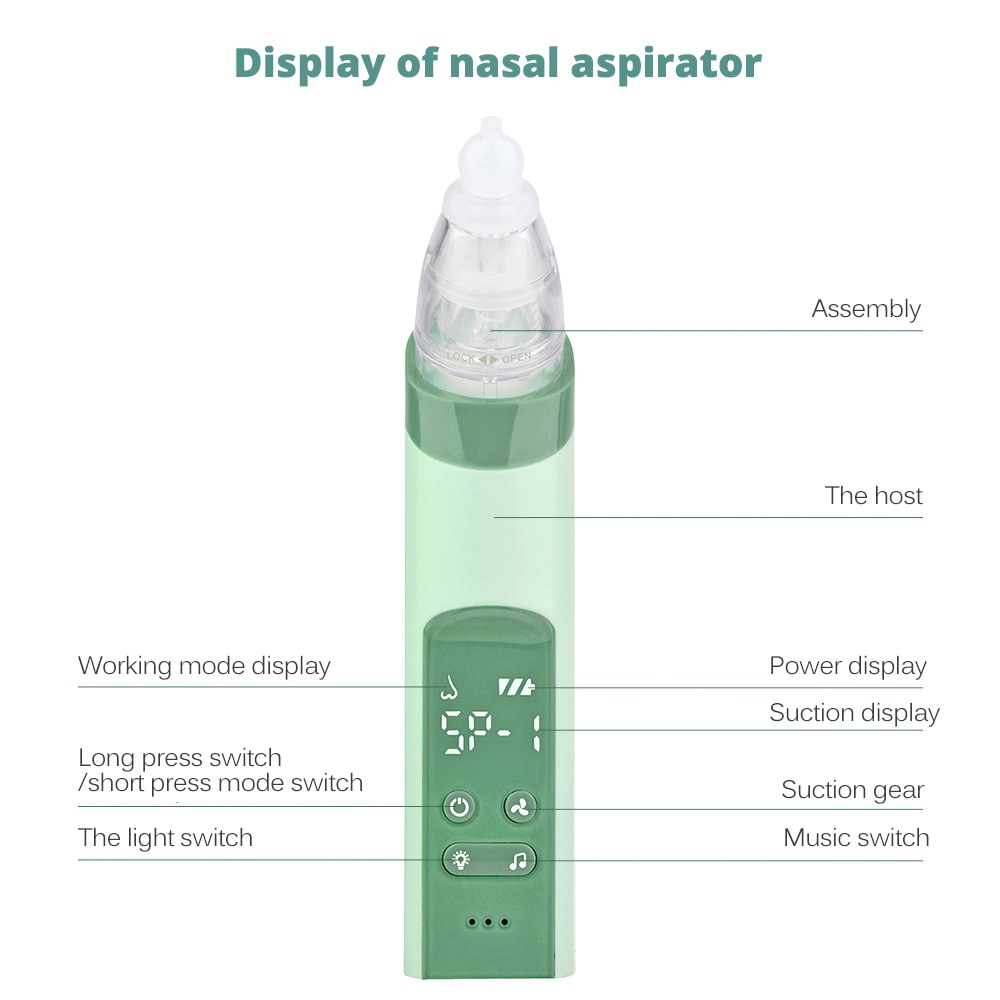 Baby Nasal Aspirator Adjustable suction Nose Cleaner Newborn infantil Safety Sanitation Nasal dischenge patency tool Baby Nasal Aspirator Adjustable suction Nose Cleaner Newborn infantil Safety Sanitation Nasal dischenge patency tool