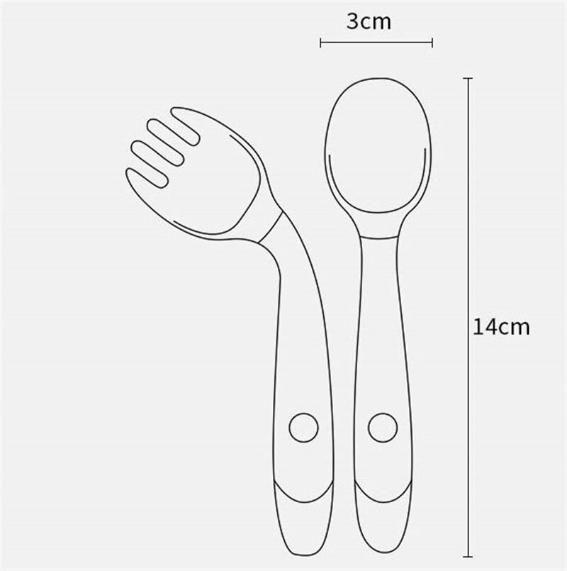 2PCS Silicone Spoon Fork Set for Baby Utensils Auxiliary Food Toddler Learn To Eat Training Bendable Soft Fork Infant Tableware 2PCS Silicone Spoon Fork Set for Baby Utensils Auxiliary Food Toddler Learn To Eat Training Bendable Soft Fork Infant Tableware