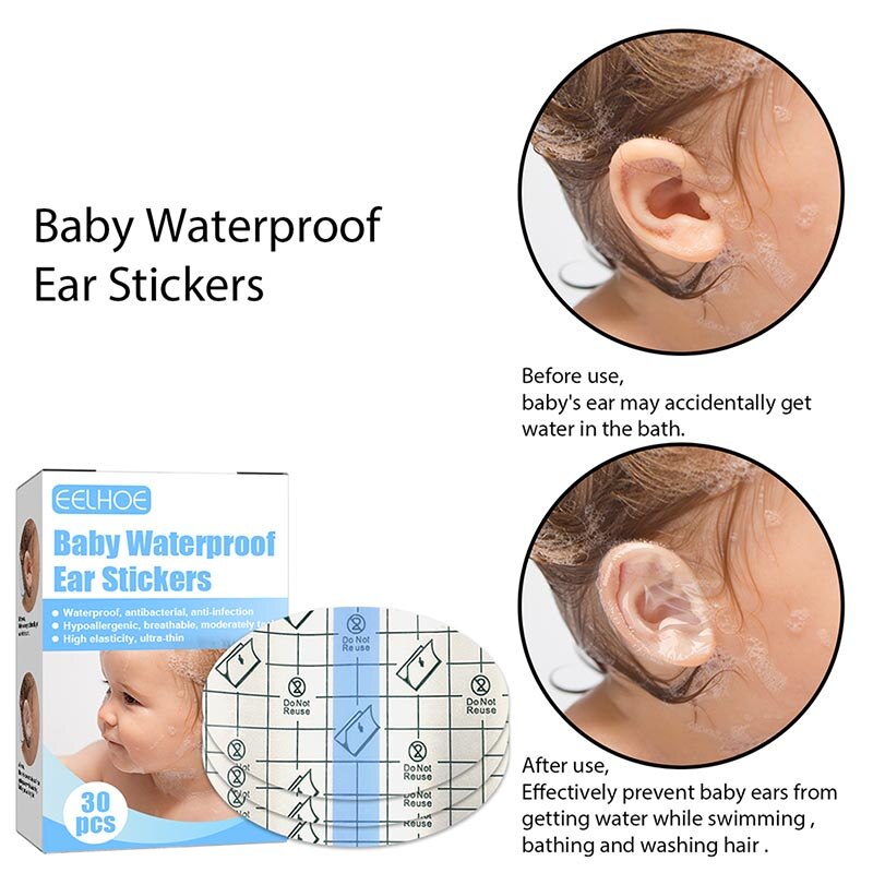 30Pcs Baby Waterproof Ear Stickers Swimming Infant Disposable Nursing Ear Patch for Children Holiday Present Health Care 30Pcs Baby Waterproof Ear Stickers Swimming Infant Disposable Nursing Ear Patch for Children Holiday Present Health Care