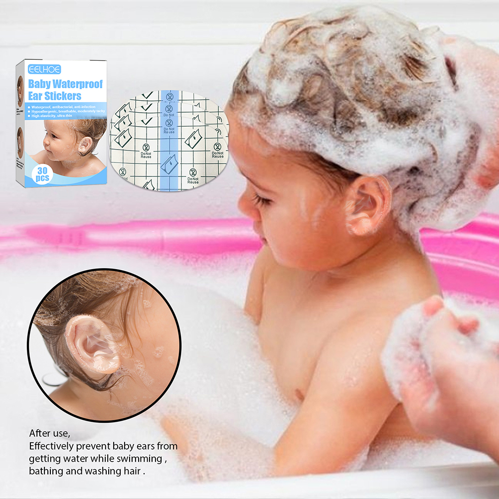 30Pcs Baby Waterproof Ear Stickers Swimming Infant Disposable Nursing Ear Patch for Children Holiday Present Health Care
